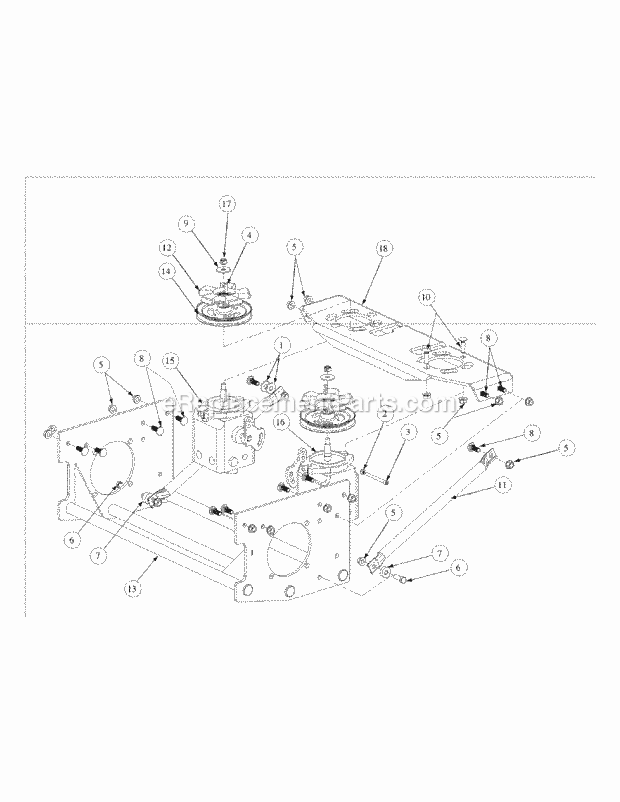 Drive Assembly Diagram and Parts List for M54-HN 53CB5ETW750 Cub Cadet Sprayer